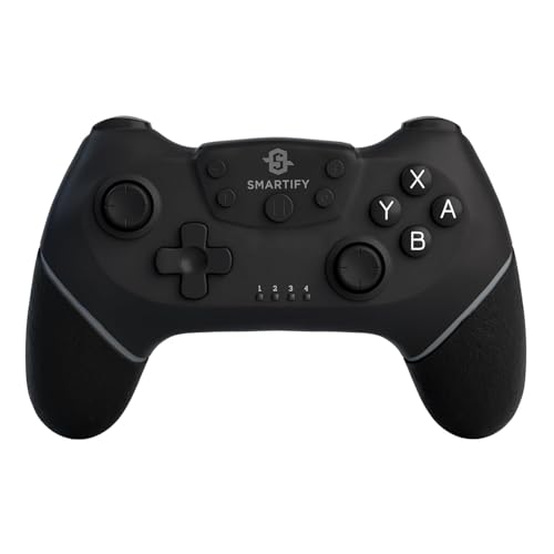 Smartify Kabelloser Nintendo Switch Controller, kompatibel mit Nintendo Switch OLED, Switch & Switch Lite Ergonomisches Design, Bewegungssteuerung, HD-Vibration, Bluetooth, lange Akkulaufzeit – Schwar Smartify Kabelloser Nintendo Switch Controller, kompatibel mit Nintendo Switch OLED, Switch & Switch Lite Ergonomisches Design, Bewegungssteuerung, HD-Vibration, Bluetooth, lange Akkulaufzeit – Schwar von Smartify