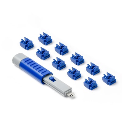 SMARTKEEPER ESSENTIAL 10x RJ45 Port Blockers+1x Lock Key Basic Blau von Smartkeeper