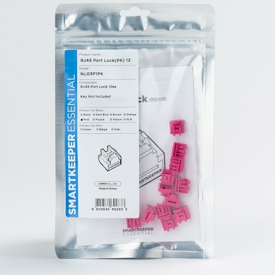 SMARTKEEPER ESSENTIAL 12x RJ45 Port Blockers Pink von Smartkeeper