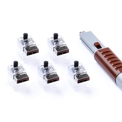 SMARTKEEPER ESSENTIAL 5x LAN Cable Locks mit 1x Lock Key Basic Braun von Smartkeeper