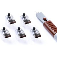 SMARTKEEPER ESSENTIAL 5x LAN Cable Locks mit 1x Lock Key Basic Braun von Smartkeeper