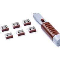 SMARTKEEPER ESSENTIAL 6x USB-A Blocker mit 1x Lock Key Basic Braun SMARTKEEPER ESSENTIAL 6x USB-A Blocker mit 1x Lock Key Basic Braun von Smartkeeper