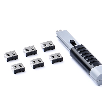 SMARTKEEPER ESSENTIAL 6x USB-A Blocker mit 1x Lock Key Basic Schwarz von Smartkeeper