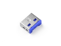 Smartkeeper UL03P1DB, Schnittstellenblockierung, USB Typ-A, Blau, Kunststoff, 10 Stück(e), Polybag von Smartkeeper