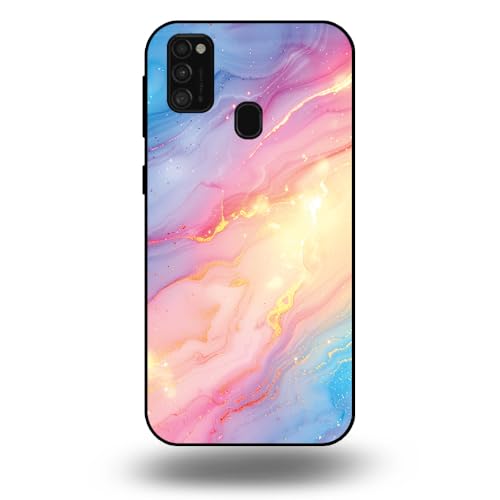 Hülle Passend für Smartphonica Handyhülle Geeignet für Samsung Galaxy M31 mit Regenbogen Glitzer Marmor Druck - TPU Backcover Case Regenbogen Glitzer Marmor Design Hülle Passend für Smartphonica Handyhülle Geeignet für Samsung Galaxy M31 mit Regenbogen Glitzer Marmor Druck - TPU Backcover Case Regenbogen Glitzer Marmor Design von Smartphonica