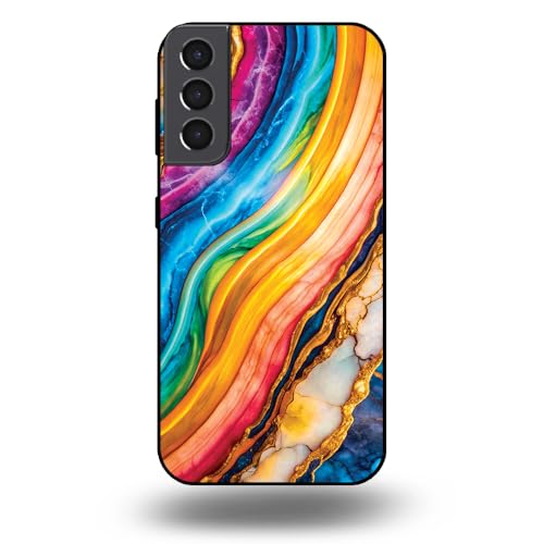 Hülle Passend für Smartphonica Handyhülle Geeignet für Samsung Galaxy S21 Plus mit Regenbogen Gold Marmor Druck - TPU Backcover Case Rainbow Gold Marble Design Hülle Passend für Smartphonica Handyhülle Geeignet für Samsung Galaxy S21 Plus mit Regenbogen Gold Marmor Druck - TPU Backcover Case Rainbow Gold Marble Design von Smartphonica