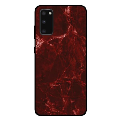 Hülle Passend für Smartphonica Handyhülle für Samsung Galaxy S20 Plus mit Marmor Druck - TPU Back Cover Case Marble Design - Rot/Back Cover von Smartphonica