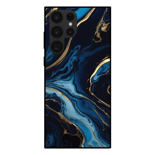 Hülle Passend für Smartphonica Handyhülle für Samsung Galaxy S22 Ultra mit Marmor Druck - TPU Back Cover Case Marble Design - Gold Blau/Back Cover Hülle Passend für Smartphonica Handyhülle für Samsung Galaxy S22 Ultra mit Marmor Druck - TPU Back Cover Case Marble Design - Gold Blau/Back Cover von Smartphonica