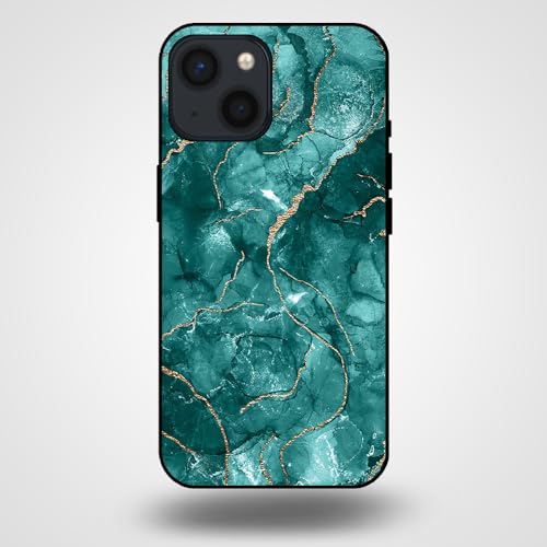 Hülle Passend für Smartphonica Handyhülle für iPhone 13 Mini mit Marmor Druck - TPU Back Cover Case Marble Design - Gold Grün Hülle Passend für Smartphonica Handyhülle für iPhone 13 Mini mit Marmor Druck - TPU Back Cover Case Marble Design - Gold Grün von Smartphonica