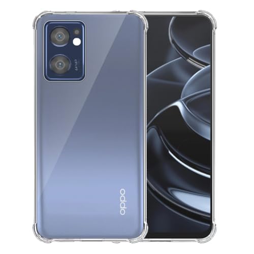 Hülle passend für Smartphonica Handyhülle Geeignet für Oppo Reno 7 5G Transparent Stoßfest - Stoßfest TPU SIlikonen Backcover Case mit Stoßkante Transparent von Smartphonica