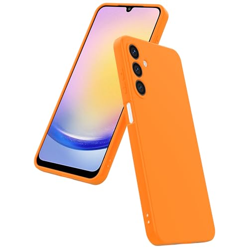 Hülle passend für Smartphonica Handyhülle Geeignet für Samsung Galaxy A25 Silikon mit Soft Protective Innen - Back Cover Case Soft Inside - Orange Hülle passend für Smartphonica Handyhülle Geeignet für Samsung Galaxy A25 Silikon mit Soft Protective Innen - Back Cover Case Soft Inside - Orange von Smartphonica