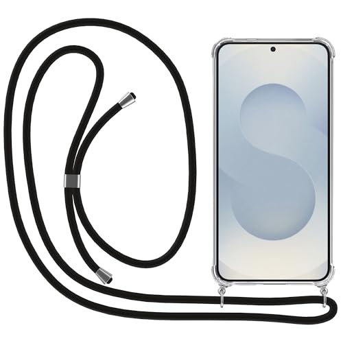 Hülle passend für Smartphonica Handyhülle Geeignet für Samsung Galaxy S25 Plus mit Kordel und Stoßkante - TPU Backcover Stoßfest mit Lanyard - Transparent Hülle passend für Smartphonica Handyhülle Geeignet für Samsung Galaxy S25 Plus mit Kordel und Stoßkante - TPU Backcover Stoßfest mit Lanyard - Transparent von Smartphonica