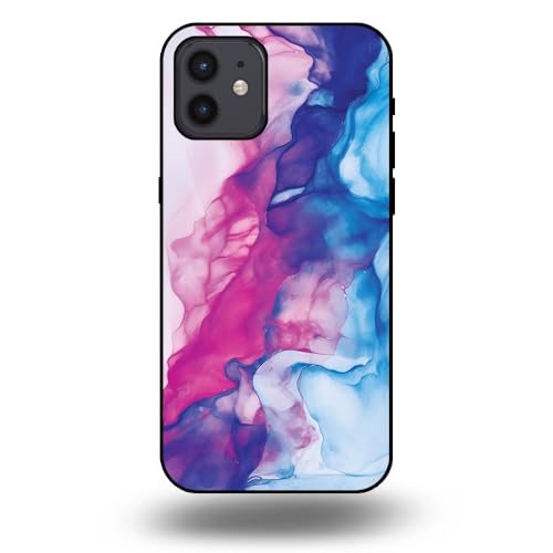 Hülle passend für Smartphonica Handyhülle Geeignet für iPhone 12/12 Pro mit Rosa Blau Marmor Druck - TPU Backcover Case Rose Blau Marmor Design Hülle passend für Smartphonica Handyhülle Geeignet für iPhone 12/12 Pro mit Rosa Blau Marmor Druck - TPU Backcover Case Rose Blau Marmor Design von Smartphonica