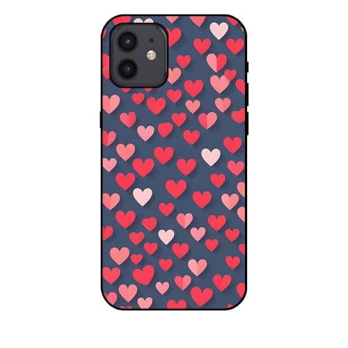 Hülle passend für Smartphonica Handyhülle Geeignet für iPhone 12/12 Pro mit Rosa und Roten Herzen Druck - TPU Backcover Case With Rosé and Red Heart Design Hülle passend für Smartphonica Handyhülle Geeignet für iPhone 12/12 Pro mit Rosa und Roten Herzen Druck - TPU Backcover Case With Rosé and Red Heart Design von Smartphonica