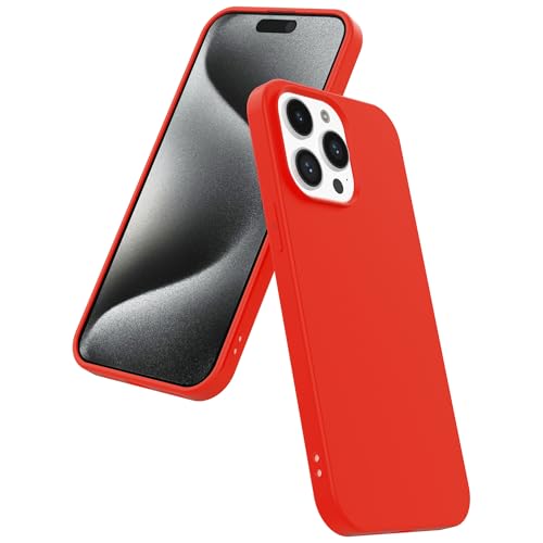 Hülle passend für Smartphonica Handyhülle Geeignet für iPhone 15 Pro Max Silikon mit Weicher Schutz-Innenseite - Back Cover Case Soft Inside - Rot Hülle passend für Smartphonica Handyhülle Geeignet für iPhone 15 Pro Max Silikon mit Weicher Schutz-Innenseite - Back Cover Case Soft Inside - Rot von Smartphonica