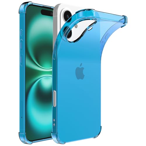 Hülle passend für Smartphonica Handyhülle Geeignet für iPhone 16 Plus Transparent Stoßfest Silikon Hülle mit Stoßstange - Stoßfest Back Cover Case - Blau Hülle passend für Smartphonica Handyhülle Geeignet für iPhone 16 Plus Transparent Stoßfest Silikon Hülle mit Stoßstange - Stoßfest Back Cover Case - Blau von Smartphonica