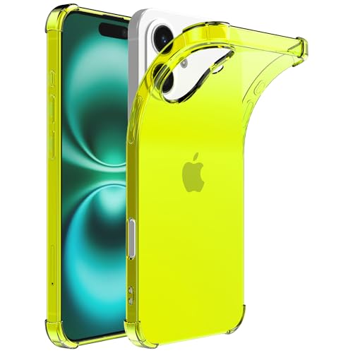 Hülle passend für Smartphonica Handyhülle Geeignet für iPhone 16 Plus Transparent Stoßfest Silikon Hülle mit Stoßstange - Stoßfest Back Cover Case - Neon Gelb Hülle passend für Smartphonica Handyhülle Geeignet für iPhone 16 Plus Transparent Stoßfest Silikon Hülle mit Stoßstange - Stoßfest Back Cover Case - Neon Gelb von Smartphonica