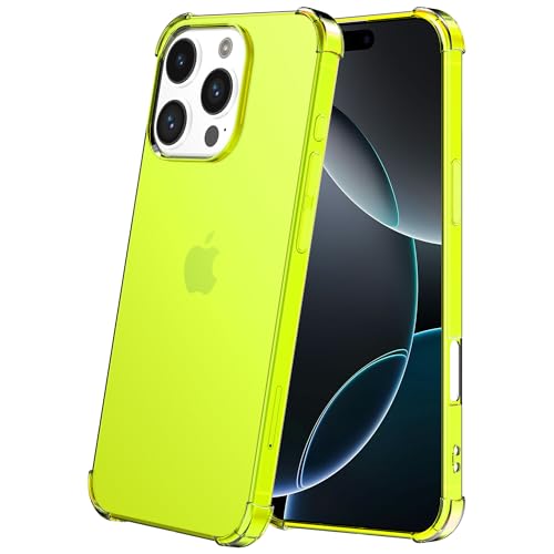 Hülle passend für Smartphonica Handyhülle Geeignet für iPhone 16 Pro Transparent Stoßfest Silikon Hülle mit Stoßstange - Stoßfest Back Cover Case - Neon Gelb Hülle passend für Smartphonica Handyhülle Geeignet für iPhone 16 Pro Transparent Stoßfest Silikon Hülle mit Stoßstange - Stoßfest Back Cover Case - Neon Gelb von Smartphonica