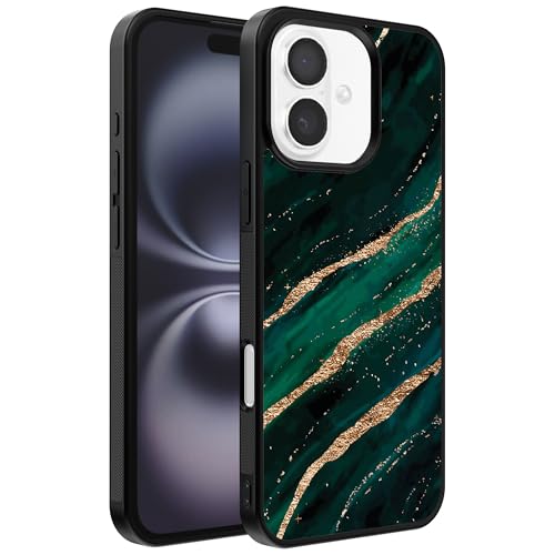 Hülle passend für Smartphonica Handyhülle Geeignet für iPhone 16 mit Marmor Druck - TPU Back Cover Case Marble Design - Gold Grün Hülle passend für Smartphonica Handyhülle Geeignet für iPhone 16 mit Marmor Druck - TPU Back Cover Case Marble Design - Gold Grün von Smartphonica