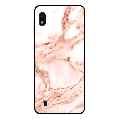 Hülle passend für Smartphonica Handyhülle für Samsung Galaxy A10 Marmor Optik - Back Cover Marmor Case - Weiß Roségold/TPU/Back Cover von Smartphonica