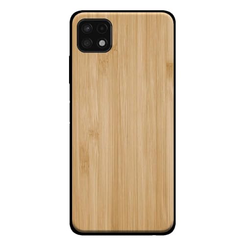 Hülle passend für Smartphonica Handyhülle für Samsung Galaxy A22 5G in Holz-Optik - Back Cover Bambus Kunstholz Hülle - Braun/Kunstholz;TPU/Back Cover von Smartphonica