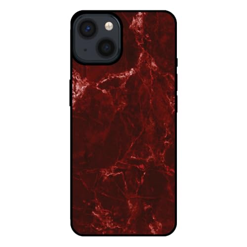 Hülle passend für Smartphonica Handyhülle für iPhone 14 mit Marmor Druck - TPU Back Cover Case Marble Design - Rot/Back Cover Hülle passend für Smartphonica Handyhülle für iPhone 14 mit Marmor Druck - TPU Back Cover Case Marble Design - Rot/Back Cover von Smartphonica