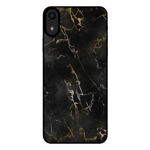 Hülle passend für Smartphonica Handyhülle für iPhone Xr mit Marmor Druck - TPU Back Cover Case Marble Design - Schwarz/Back Cover von Smartphonica
