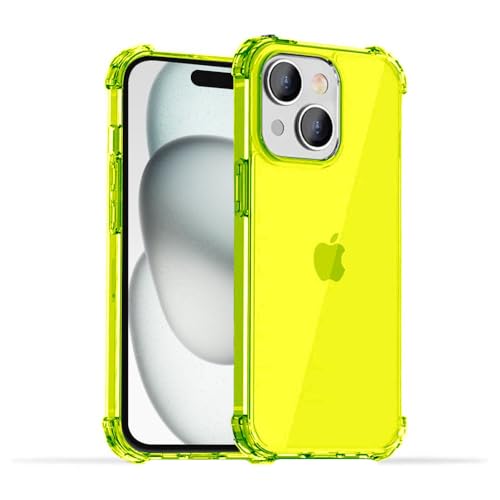 Hülle passend für Smartphonica Handyhülle passend für iPhone 15 Plus - Transparent Shockproof Silikon Case mit Stoßkante - Neon Gelb/Back Cover Hülle passend für Smartphonica Handyhülle passend für iPhone 15 Plus - Transparent Shockproof Silikon Case mit Stoßkante - Neon Gelb/Back Cover von Smartphonica