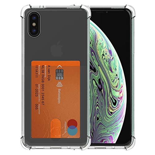 Hülle passend für Smartphonica Transparent iPhone Xs Max Hülle mit Kartenhalter und Stoßkanten/Silikon/Back Cover Hülle passend für Smartphonica Transparent iPhone Xs Max Hülle mit Kartenhalter und Stoßkanten/Silikon/Back Cover von Smartphonica