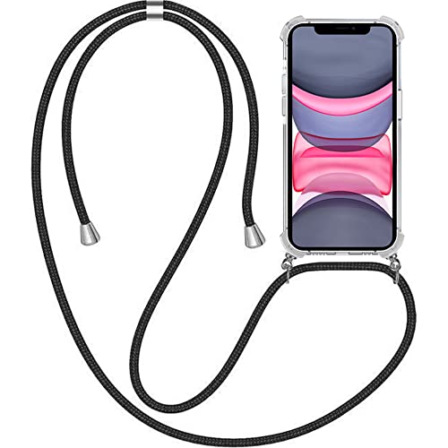 Hülle passend für Smartphonica iPhone 11 Transparent Hülle mit Kordel und Stoßrand/Silikon/Back Cover von Smartphonica