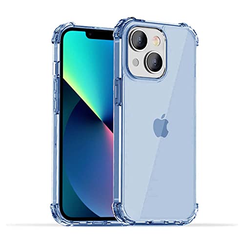 Hülle passend für Smartphonica iPhone 13 Mini Transparent stoßfest Silikon Hülle mit Stoßstange - Blau/Back Cover Hülle passend für Smartphonica iPhone 13 Mini Transparent stoßfest Silikon Hülle mit Stoßstange - Blau/Back Cover von Smartphonica