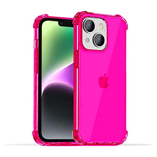 Hülle passend für Smartphonica iPhone 14 Hülle transparent stoßfest Silikon Schutzhülle mit Stoßfänger - Neon Rosa/Back Cover Hülle passend für Smartphonica iPhone 14 Hülle transparent stoßfest Silikon Schutzhülle mit Stoßfänger - Neon Rosa/Back Cover von Smartphonica