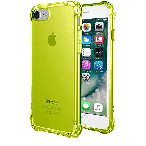 Hülle passend für Smartphonica iPhone 6/6s Plus Transparent Silikon Hülle - Neon Gelb/Back Cover von Smartphonica