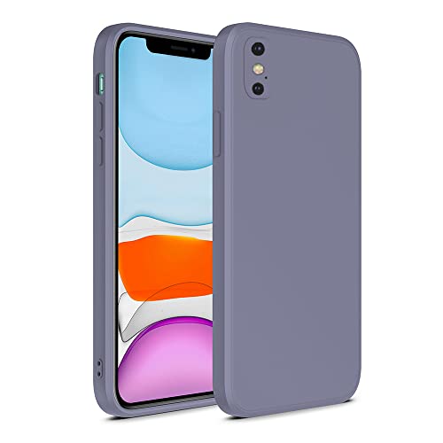 Hülle passend für Smartphonica iPhone Xs Max Silikon Hülle mit weicher Innenseite - Lila Grau/Back Cover von Smartphonica