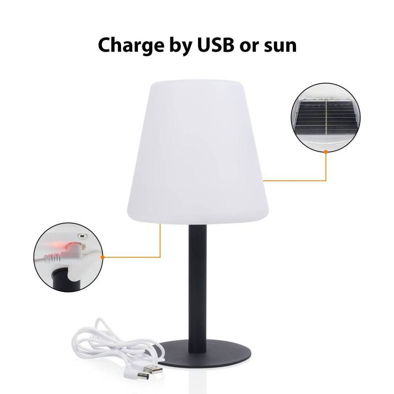 LED-Solartischleuchte OSL-50012 Akku und USB-Kabel von Smartwares