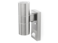 Smartwares 10.045.48 Außenwandleuchte 5000.257L, Wandbeleuchtung für den Außenbereich, Silber, Edelstahl, IP44, Garten, Patio, Wandmontage von Smartwares