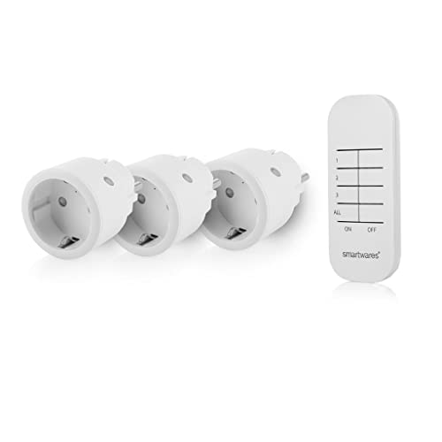 Smartwares Plug & Connect Home Automation Kit -3 Innensteckdosen & 3-Kanal-Fernbedienung - Für Geräte und Beleuchtung bis zu 2300 W von Smartwares