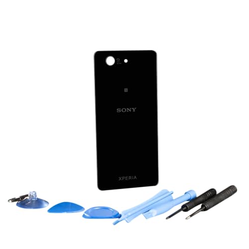Smartphone Backcover/Akkudeckel passend für Sony Xperia Z3 compact schwarz vorverklebt von Smatano