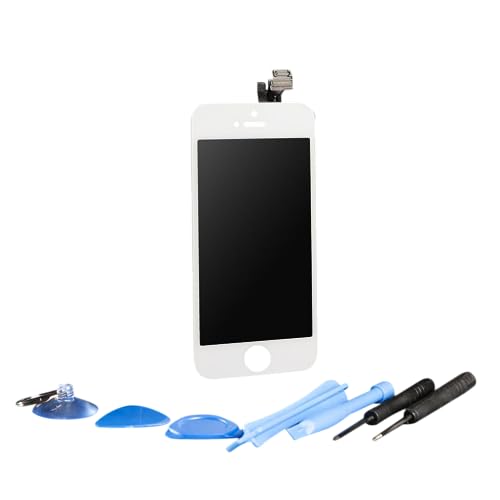Smatano Apple iPhone 5 Display Touchscreen Bildschirm weiß mit Werkzeugset von Smatano