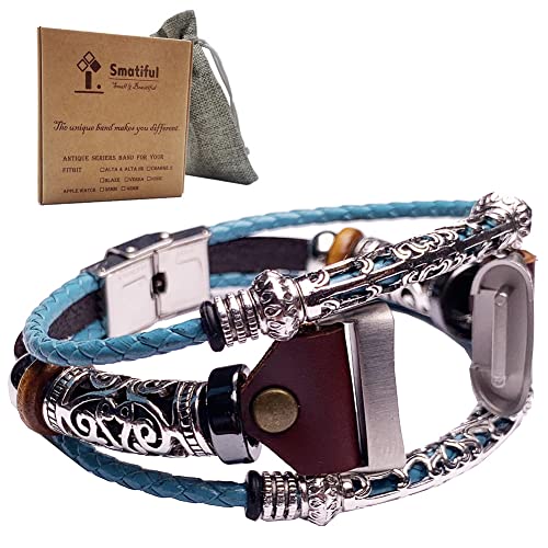 Smatiful Charge 5 Stylish Bands for Women, Adjustable Replacement Bangle Bracelet Cuir Watch Strap for Fitbit Charge 5 Stylish, Tirquoise Mediterranean Blue Smatiful Charge 5 Stylish Bands for Women, Adjustable Replacement Bangle Bracelet Cuir Watch Strap for Fitbit Charge 5 Stylish, Tirquoise Mediterranean Blue von Smatiful