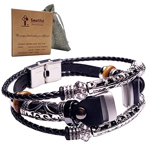 Smatiful Luxe Stylish Wristband for Boys, Adjustable Compatible Replacement Leather Sport Cover Strap for Fitbit Fitbits Brand Luxe Stylish Smart Watch,Classic Black Smatiful Luxe Stylish Wristband for Boys, Adjustable Compatible Replacement Leather Sport Cover Strap for Fitbit Fitbits Brand Luxe Stylish Smart Watch,Classic Black von Smatiful