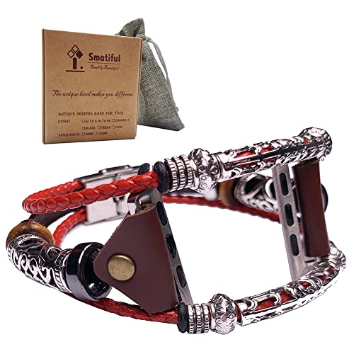 Smatiful Stylish Sparkle Bracelets Strap with Box Sets for Mens , Armband with Clip Link for Apple Watch Series 1,2,3 38mm 4,5,6,SE 40mm Serise 7 41mm , Red von Smatiful