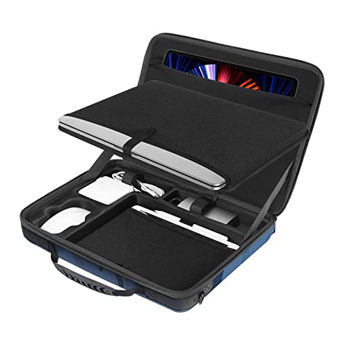 Smatree 15,6 Zoll Aktentasche Tasche, Laptop-Hartschalen Kompatibel mit 2019 16 Zoll 15,4 Zoll MacBook Pro 2013–2019, Laptop-Tragetasche mit Zubehörfach - Marineblau von Smatree