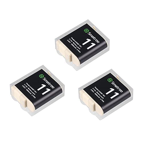 Smatree Akku 3-Pack 1800mAh Li-Ion Ersatzakku kompatibel für GoPro Hero 12, GoPro Hero 11, GoPro Hero 10, GoPro Hero 9 von Smatree