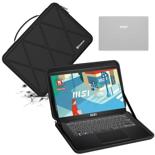 Smatree Hard Eva Schutzhülle Tasche Kompatibel für 14 Zoll MSI Modern 14 C13M-621US/C13M-606US/C12M-495US Laptop Notebook Tasche (M60) von Smatree