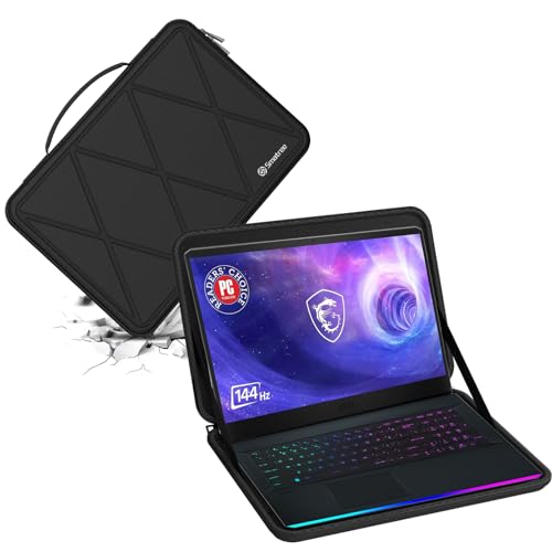 Smatree Hard Eva Schutzhülle Tasche Kompatibel für 17,3 Zoll MSI Pulse 17/Alpha 17 A4DEK/Katana A17 AI, für MSI GE76 10UG/GP76 11UG/GP76 10UG, für 17,3 Zoll MSI WE76 11UM Serie Laptop Tasche (X8324) von Smatree