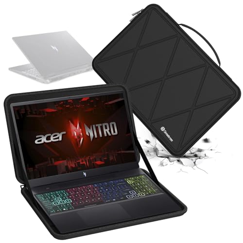 Smatree Hard Eva Schutzhülle Tasche kompatibel für 16 Zoll Acer Nitro 16 Gaming Laptop - AN16-41-R3ZV, für 16 Zoll Nitro 16 Gaming Laptop - AN16-41-R148 Wasserdicht und Anti-Schock Tasche (M120) von Smatree