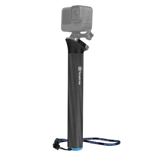 Smatree SmaPole F3 wasserdichter schwimmender Karbonfaser-Handgriff für GoPro Hero Max, GoPro Fusion, GoPro Max, GoPro Hero 12/11/10/9/8/7/6/5/4/3/2/1, Osmo Action (blau) von Smatree