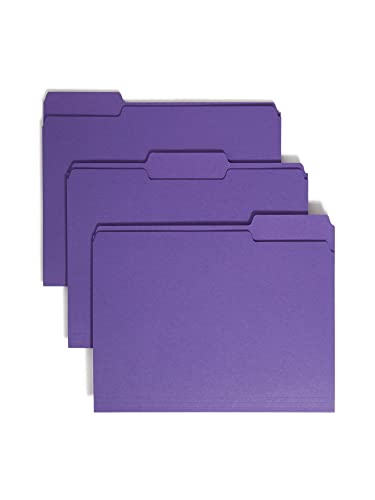 Smead 13043 Dokumentenmappe, 1/3-Schnitt, Briefgröße, Violett, 100 Stück von Smead