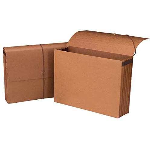 Smead Dokumentenmappe aus 100% recyceltem Material, mit Klappe und Kordelverschluss, verstärkt, 13 cm Erweiterung, legale Größe, Redrope, 10 Stück pro Box (71199) von Smead